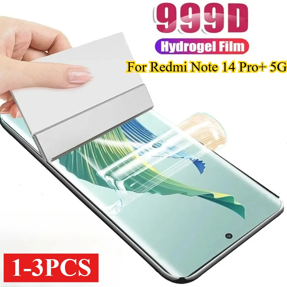

1-3PCS 999D Soft Hydrogel Film Screen Protector Not Glass for Redmi Note 14 Pro+ 5G Case on Redmi Note14 Pro Plus 5G 4G HD Clear