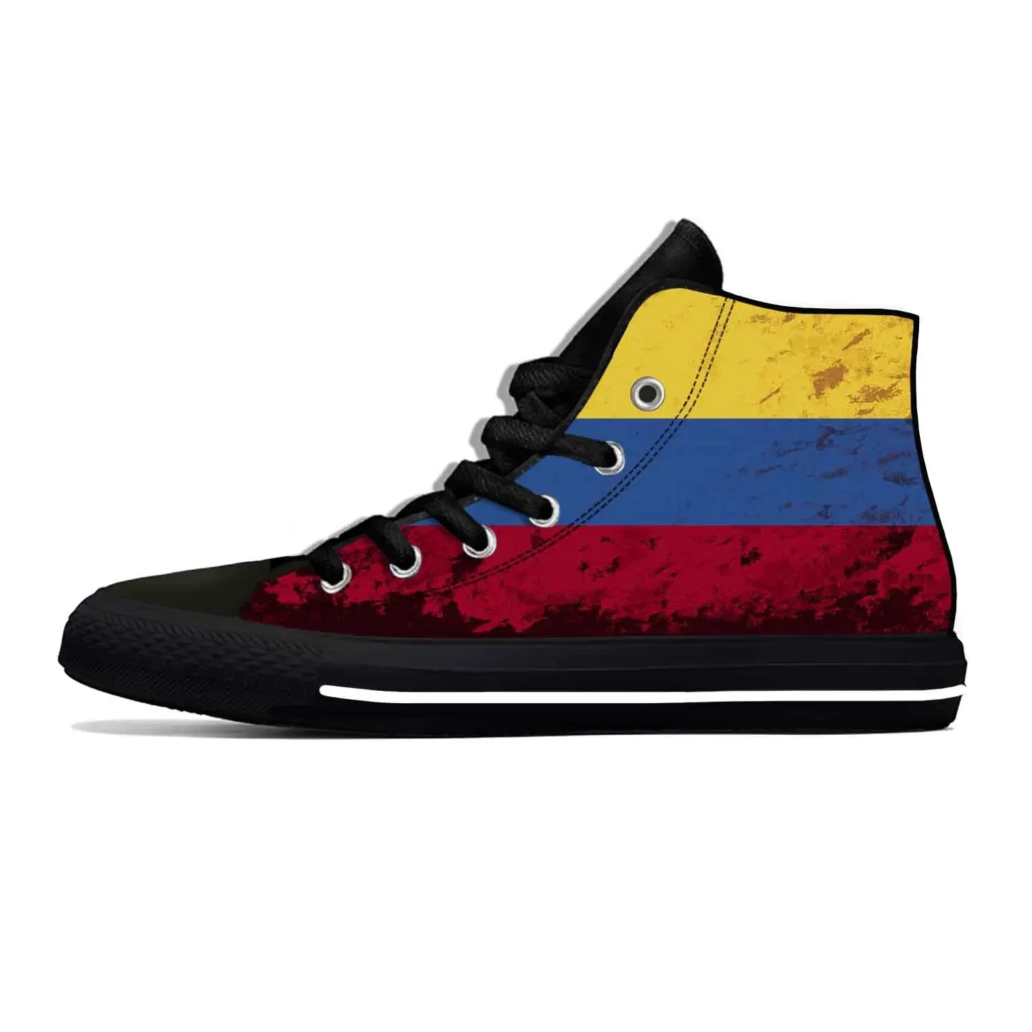 

Hot Colombia Colombian Flag Pride Patriotic Fashion Casual Cloth Shoes High Top Men Women Sneakers High Help Classic Board Shoes