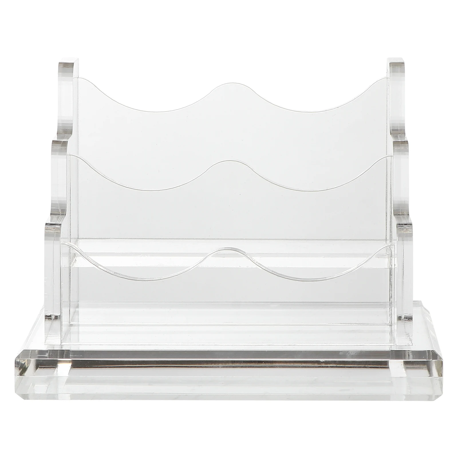 

Acrylic Business Card Holder Firm Design Office Desk Organizer Simple Style Anti Slip Base Cards Storage Box Display