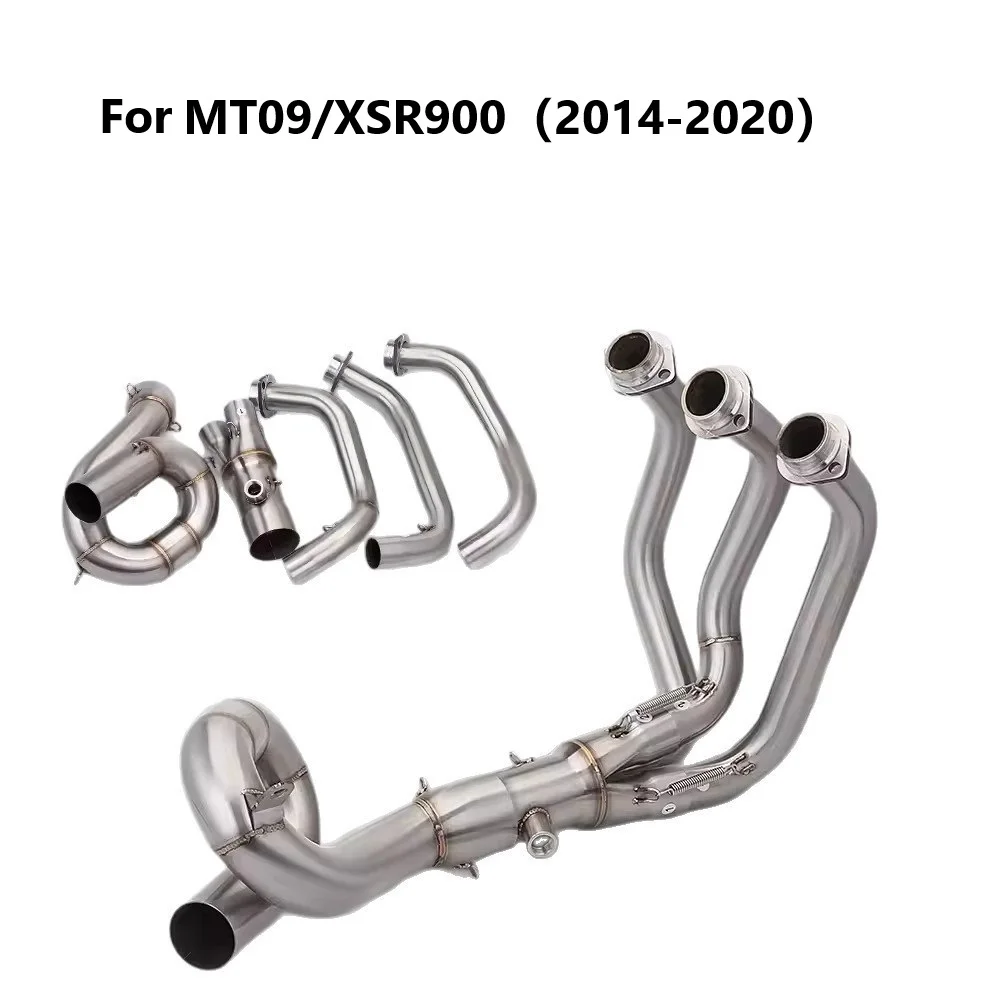 Für Yamaha XSR 900 FZ09 MT MT09 MT-09 FZ-09 XSR900 2015-2020 Volle System Front Link Motorrad Auspuffrohr 51mm Escape Moto