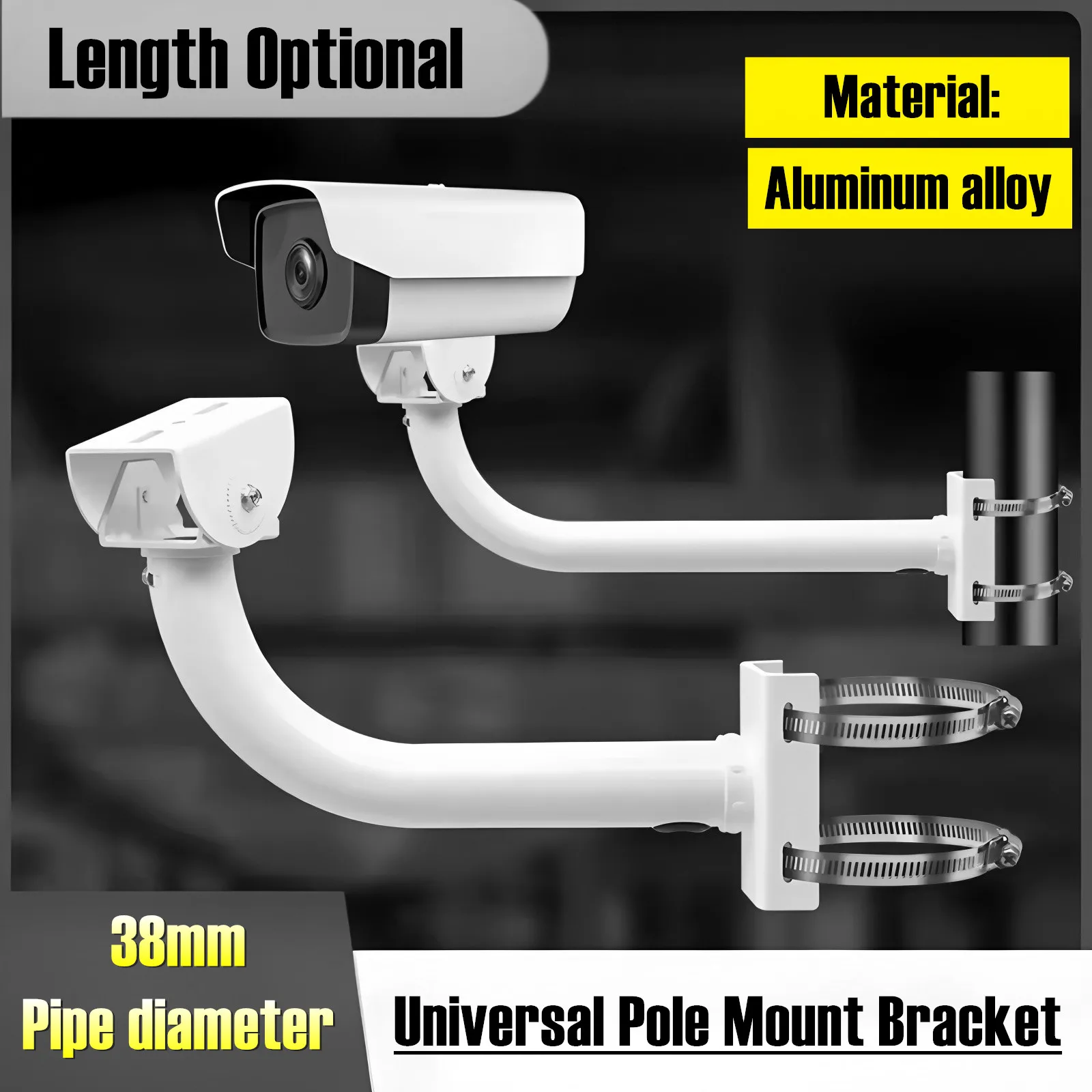 

Aluminum Alloy Street Light/Outdoor Electric Pole/ Pole Mount Holder Universal Duckbill Pole Column Holding Monitoring Bracket