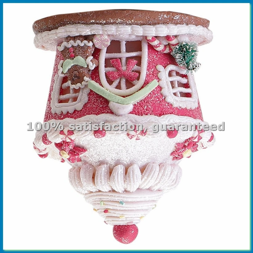 

Светодиодный светящийся домик из пряников для Рождества, декоративное украшение для стола, праздничный декор, B-AT35