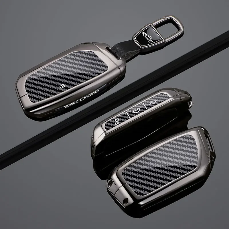 Suitable Metal Carbon Fiber Car Key Case Cover For BMW X1 iX1 iX XM X5 X6 X7 i7 740i U11 I20 G09 G70 G05 G06 G07 Keychain Access