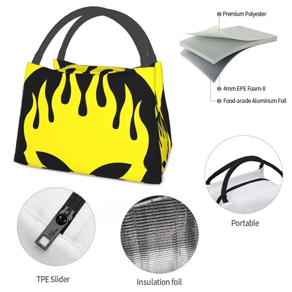 The Offspring Skull Logo Portable insulation bag for Cooler Food Office Pinic Container