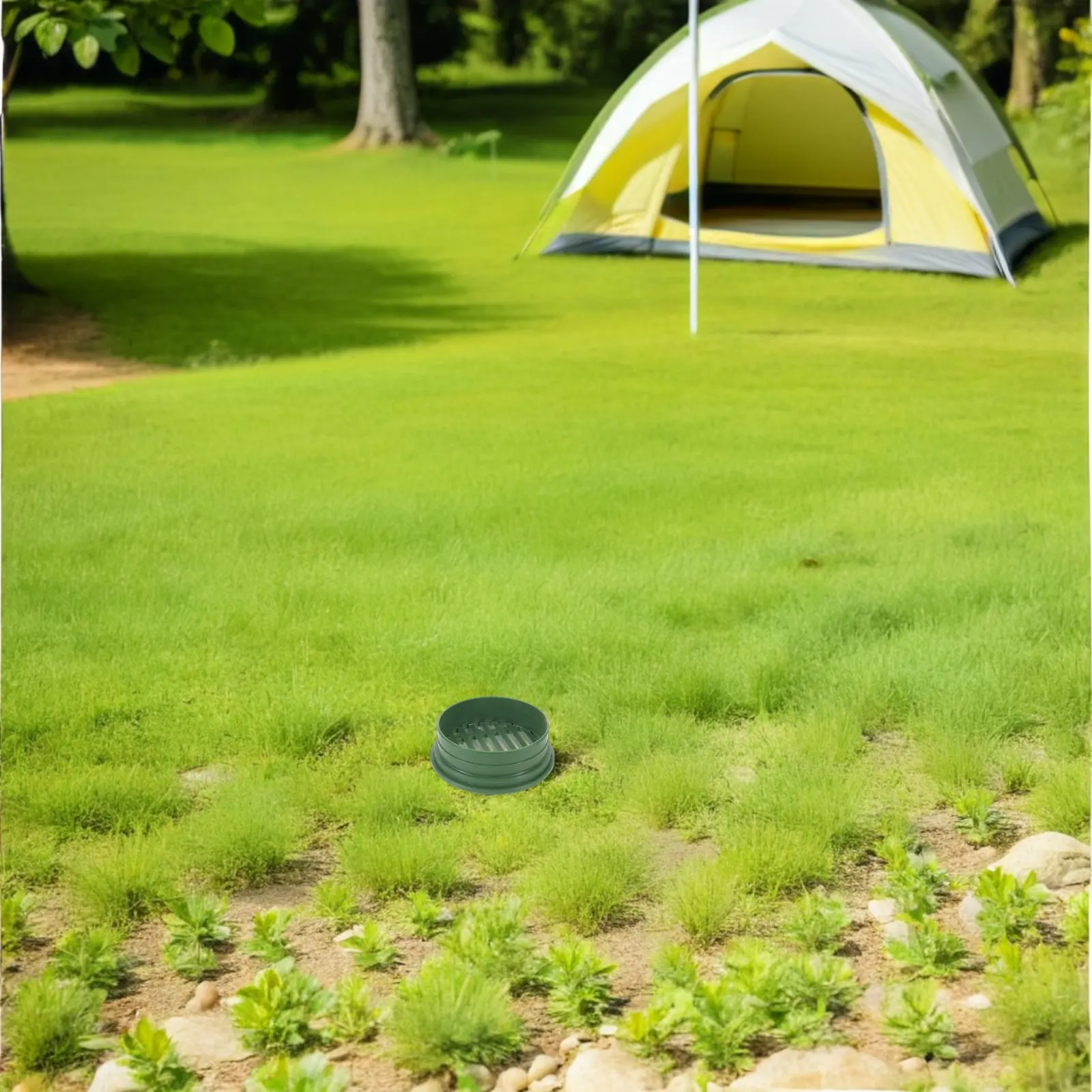 4 Inch Round Plastic Garden Drain Grate Green Landscape Drain Cover For Outdoor Lawn Flower Bed Courtyard Water Emitter Planter