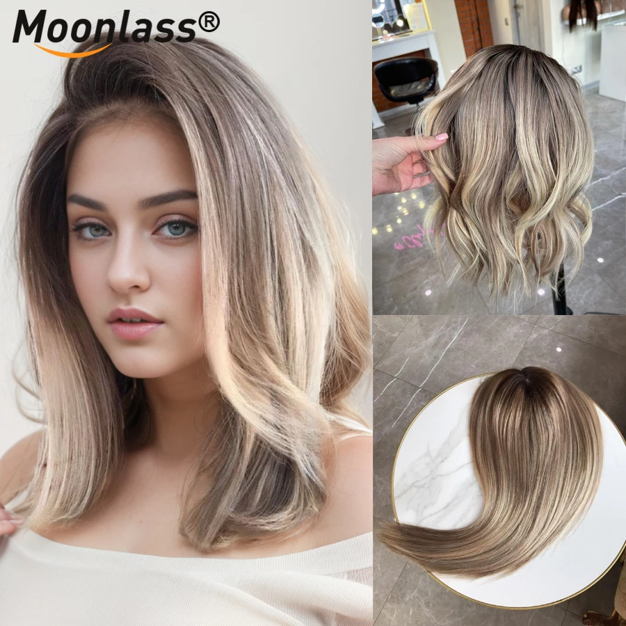 Highlight asch blonde gerade Perücken 13x4 transparente Spitze Front Perücken 180% Dichte kurze Bob vor gezupft brasilia nischen Remy Haar Perücken