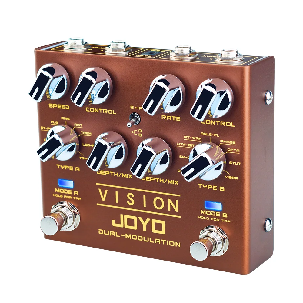 JOYO R-09 VISION Multi Effects Modulation Pedal Dual Channel Each 9 Effects with IR Cabinet Simulation Drum Machine+Looper