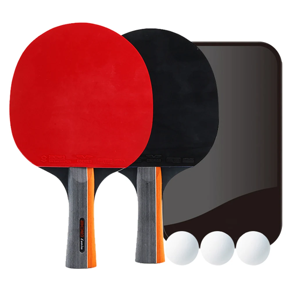 Ping Pong Paddles Ping Pong Paddles Set 2 Rackets & 3 Balls 2 Player Ping Pong Set with Storage Bag Non Slip for Tournament Play