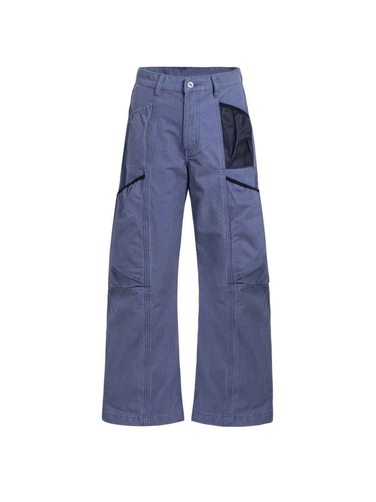 

Retro American Street Vintage Multi-Pocket Work Pants Loose Wide Leg Gardener Pants Men Cross Knife Spring Wear Resistant Denim