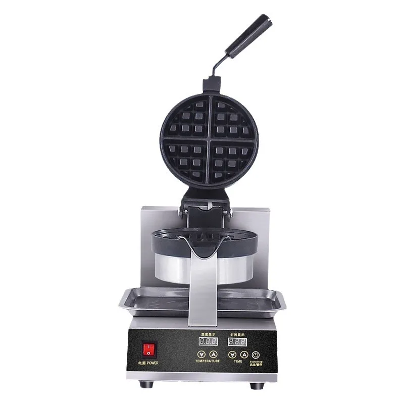 

Commercial Waffle Furnace, Single Head Stainless Steel Body Rotary Waffle Maker