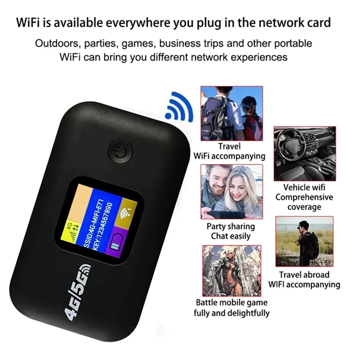 HOT-H780P 4G LTE Mobile Router MIFI Pocket Router Car Mobile Broadband 150Mbps Hotspot 3650mAh WiFi Modem Up to 10 Users