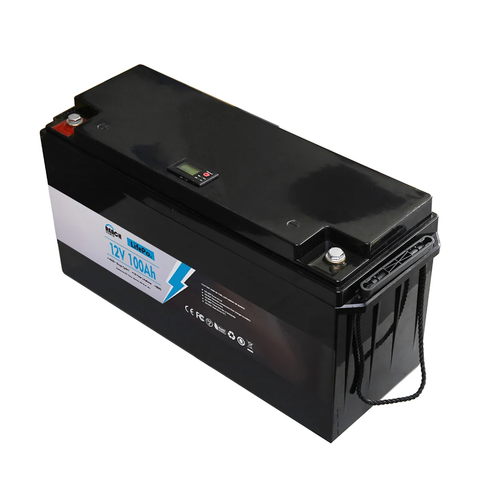 12V 24V 100AH 200Ah LiFePO4 Battery Built-in BMS Lithium Iron Phosphate Cell 6000 Cycles For Home Solar Energy Storage System