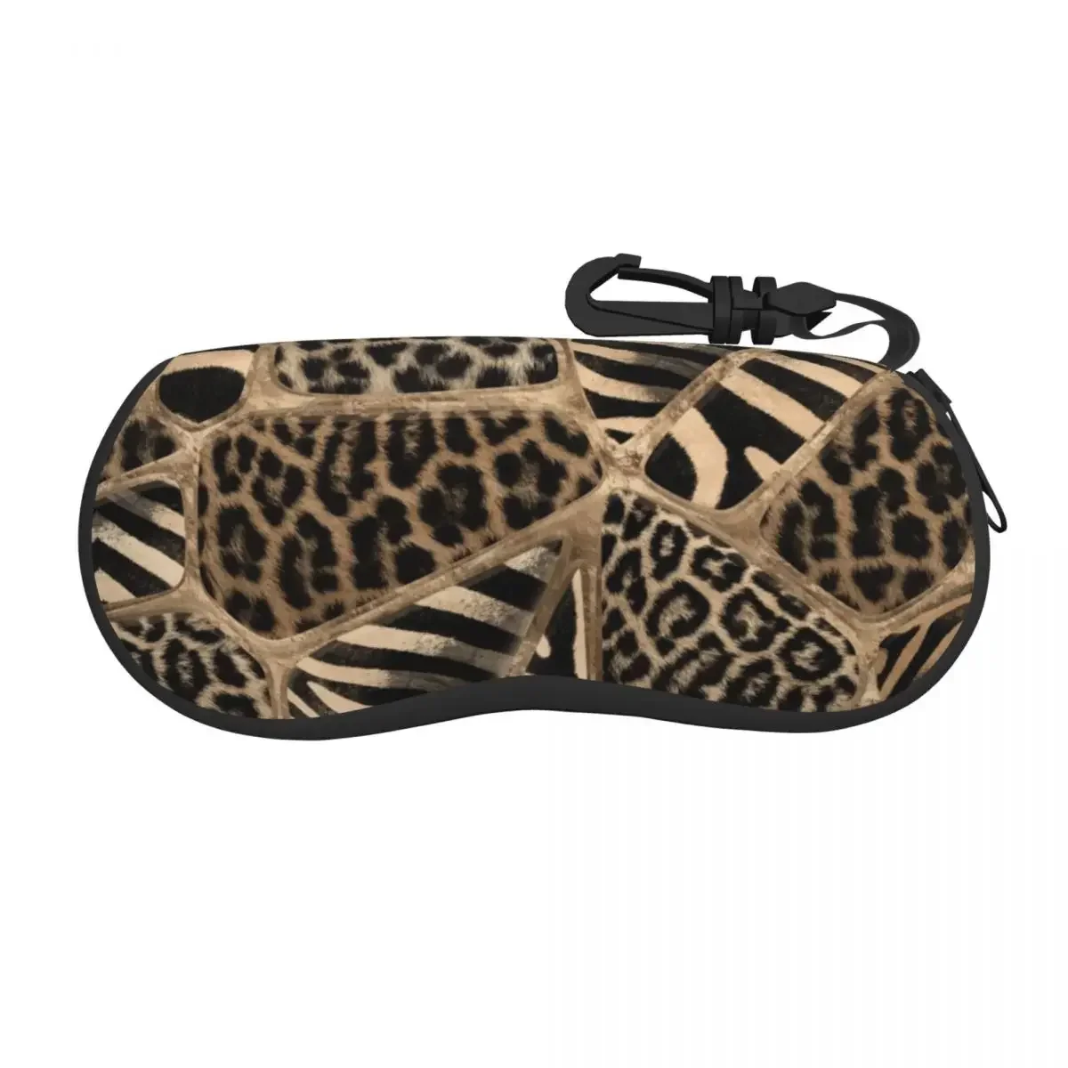 Animal Print Shell Eyeglasses Protector Cases Fashion Sunglass Case Leopard And Zebra Pastel Gold Glasses Bag