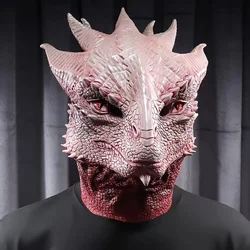 Game Dragon Mask Cosplay Animal Warrior Character Monster Latex Helmet Halloween Carnival Party Costume Props