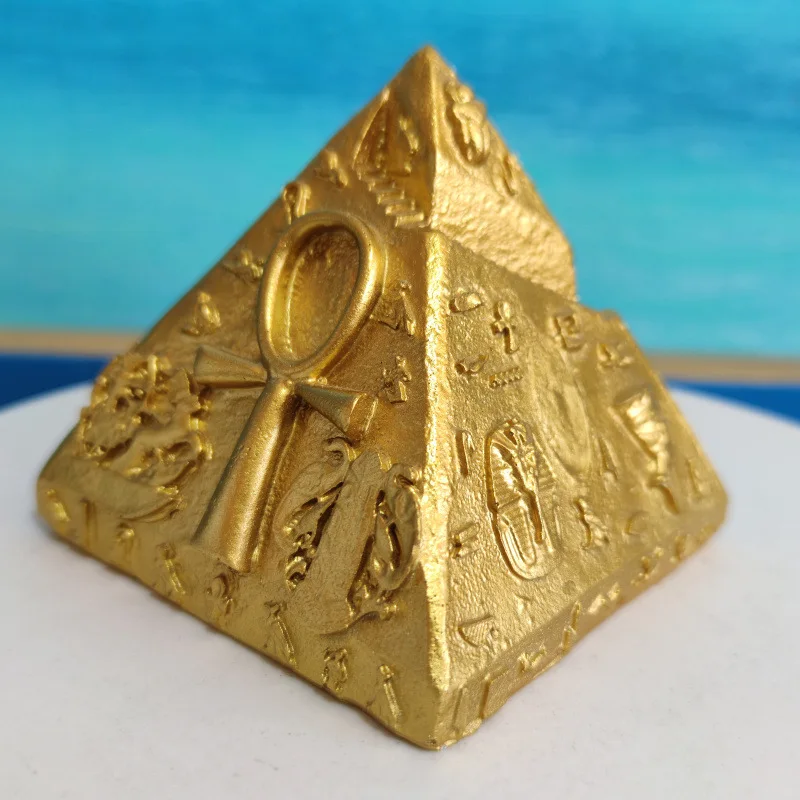 7.5×7.5×7.5cm Egyptian Khufu Pyramid Sand Table Accessories Mausoleum Building Model Home Decoration for Living Room Decore - Image 4