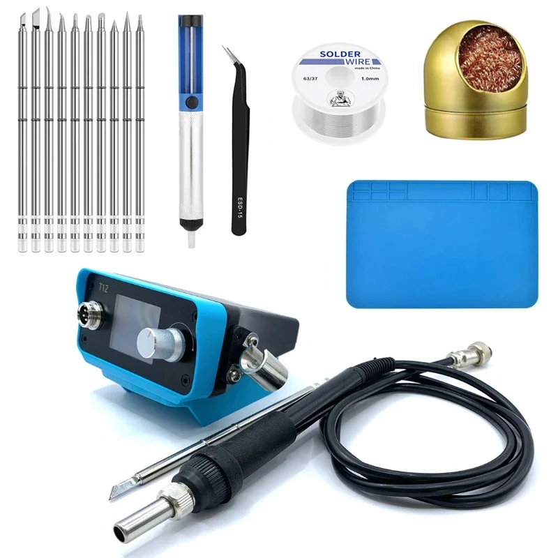 

Паяльная станция 70 Вт T12, комплект паяльника с быстрым нагревом, сварочная паяльная станция для батареи Makita/Milwaukee/Bosch/Dewalt 18 В