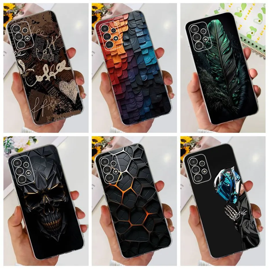 2024 Fashion Phone Case For Samsung Galaxy A13 4G SM-A135F Soft Silicone TPU Back Cover For Samsung A13 5G SM-A136B Phone Cases