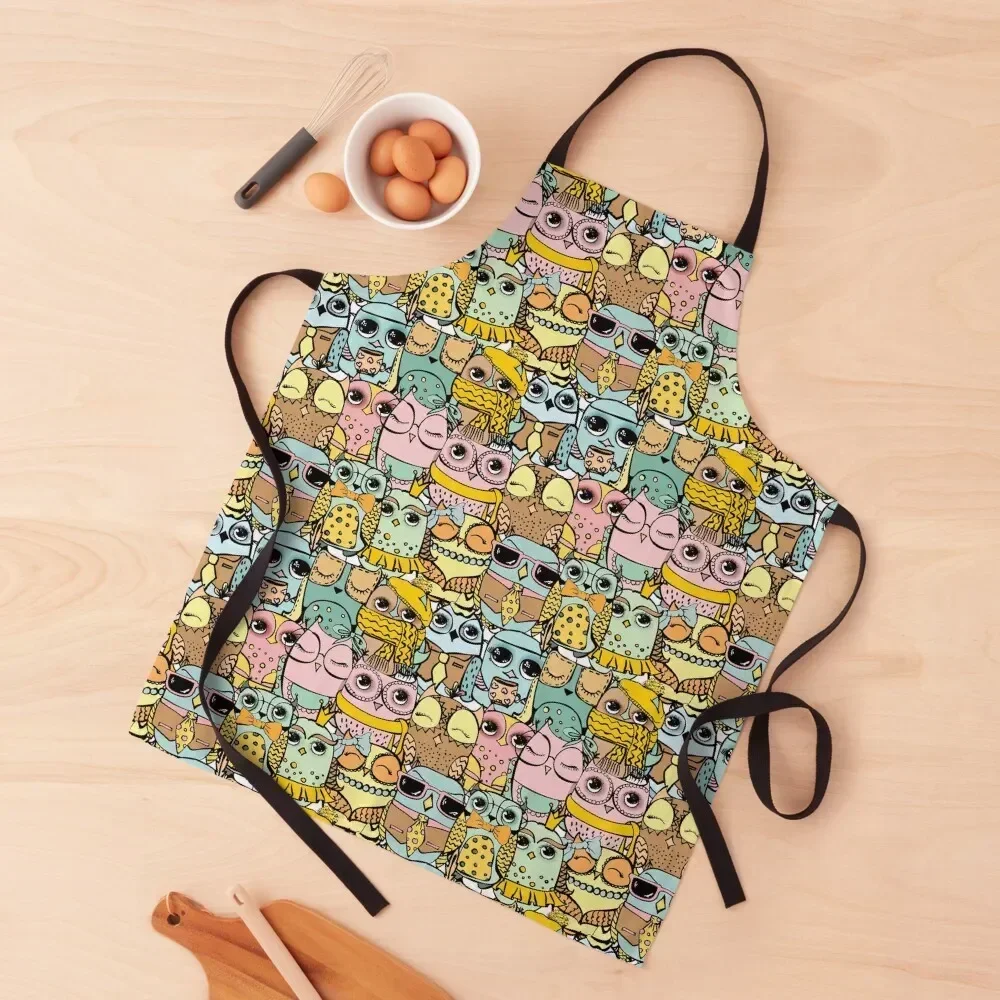 

Owl Seamless Pattern Apron Kitchen Supplies Kitchen Special Accessories kitchen item Chef Accessories Apron