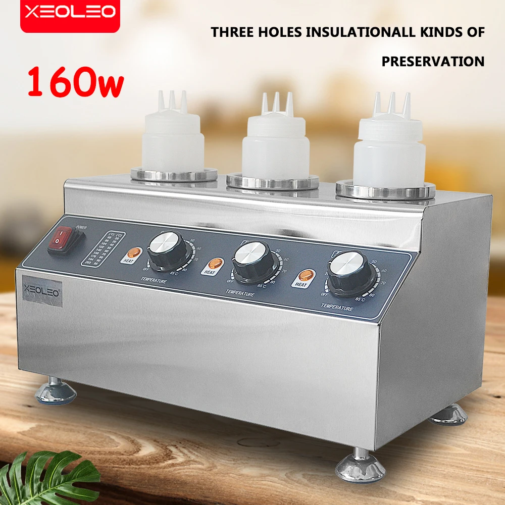 XEOLEO-calentador eléctrico de acero inoxidable para mermelada, botella de leche y Chocolate de Triple cilindro, 240W, para mermelada