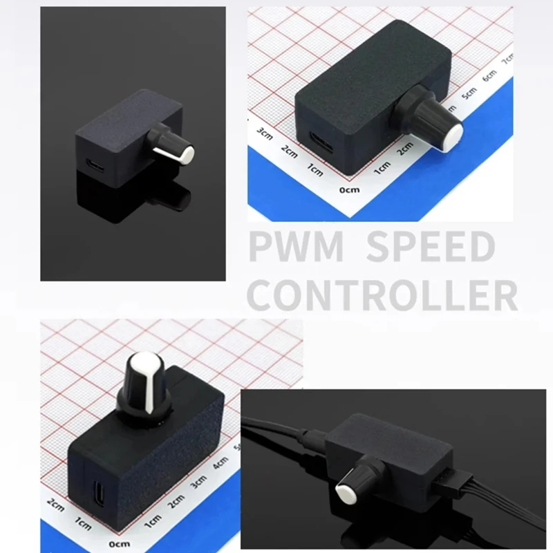 PWM Speed Controller 4Pin PWM Fan Governor PWM Governor USB TYPE-C Power Supply DIY Watercooling Cooler Option