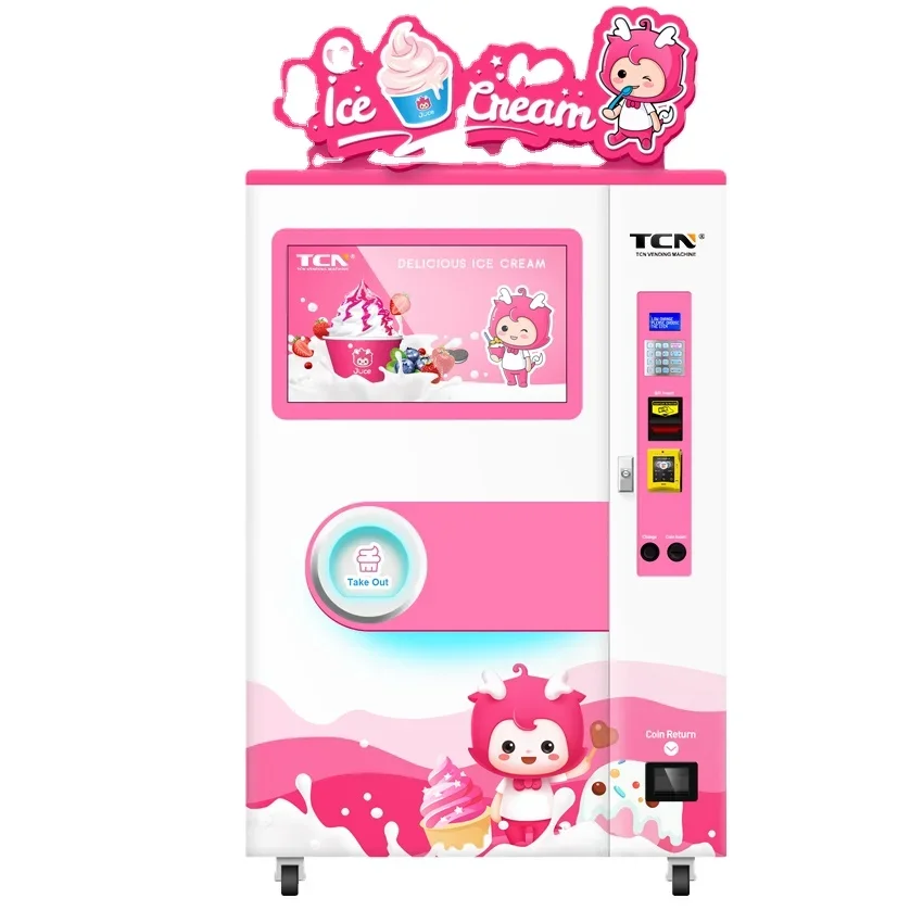 Automatic Touch Screen Vending Ice Cream Machine Soft Ice Cream Vending Machine