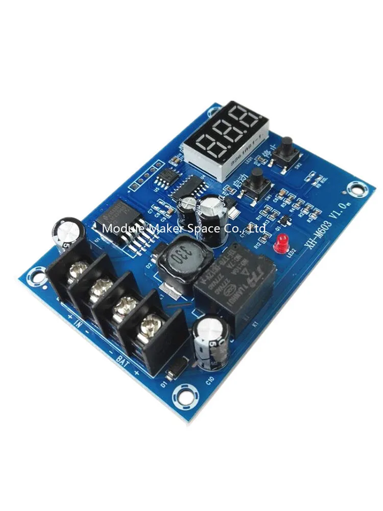 XH-M603 Modulo di controllo della carica Scheda di protezione dell'interruttore di controllo del caricabatteria al litio di stoccaggio 12-24V con display a LED