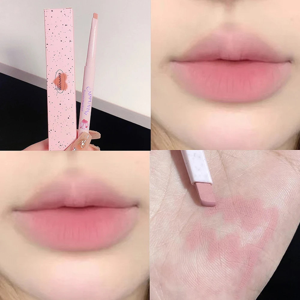 Matter Lipliner-Lippenstift-Stift, langlebig, antihaftbeschichtet, wasserdicht, glatt, weich, Samt-Lipliner-Stift, Make-up, Kosmetik, 5 Farben