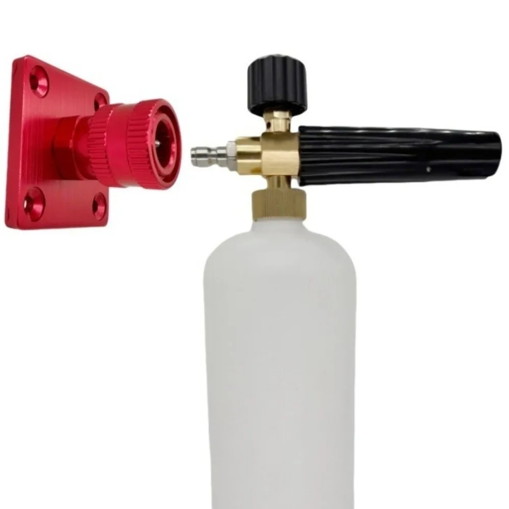 1/4 Quick Connect Foam Canno’n Kit Aluminum Alloy Wall Mount Foam Canno‘n Holder Colorful PA Pot Space Saving