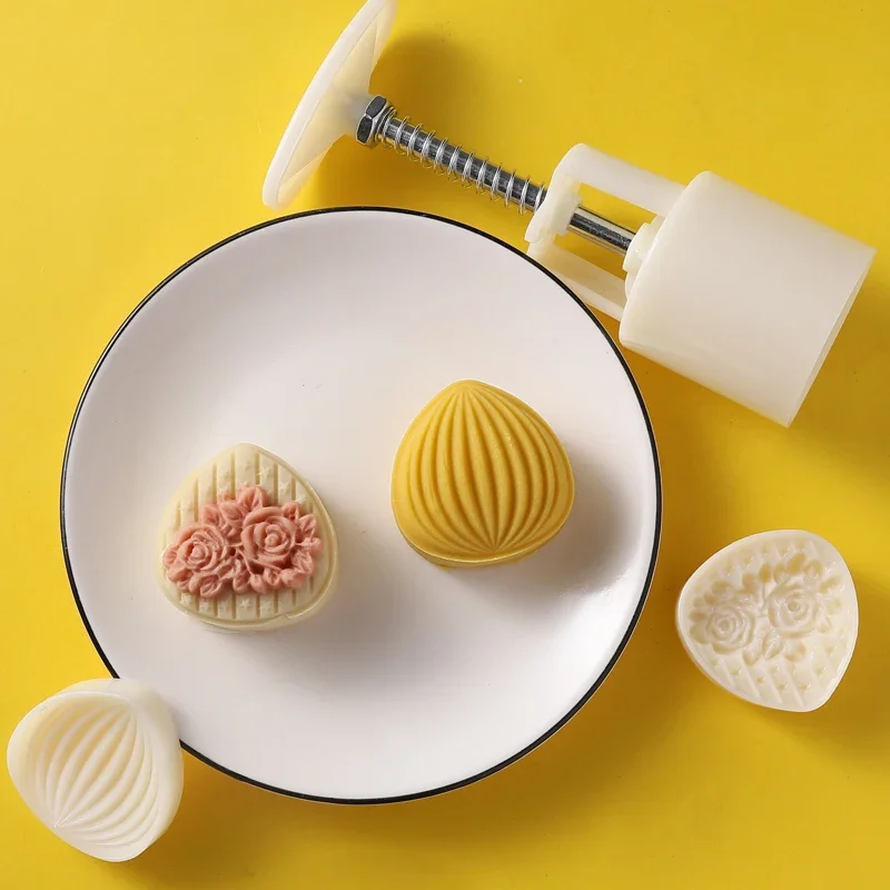 50g 75g cute chestnut mung bean cake ice skin moon cake mold shell nuts hand pressed diy dessert biscuit tool