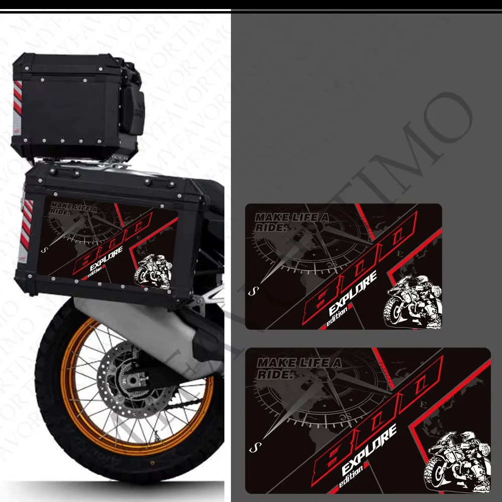 For Kove 800X 800 X Pro Super Adventure RALLY ADV TOURING GT Side Top Cases Stickers PVC Luggage Carrier Trunk Luggage Sticker