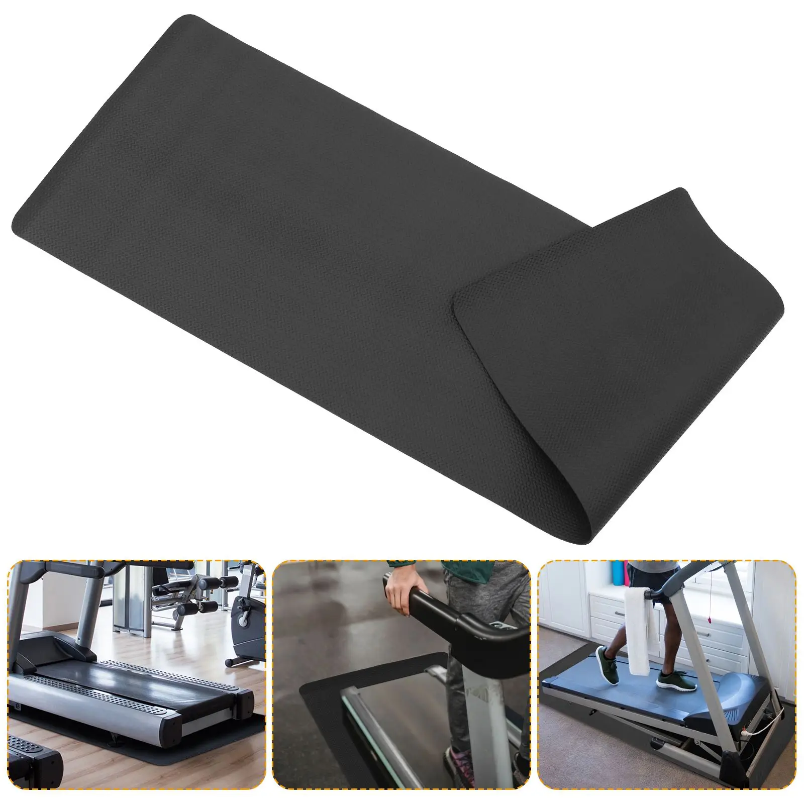 Exercise Mat Sports Equipment Cushion Rubber Treadmill Pad Fitness Floor Mat Protector For Wood Floor Gym Treadmill Rubber Mat