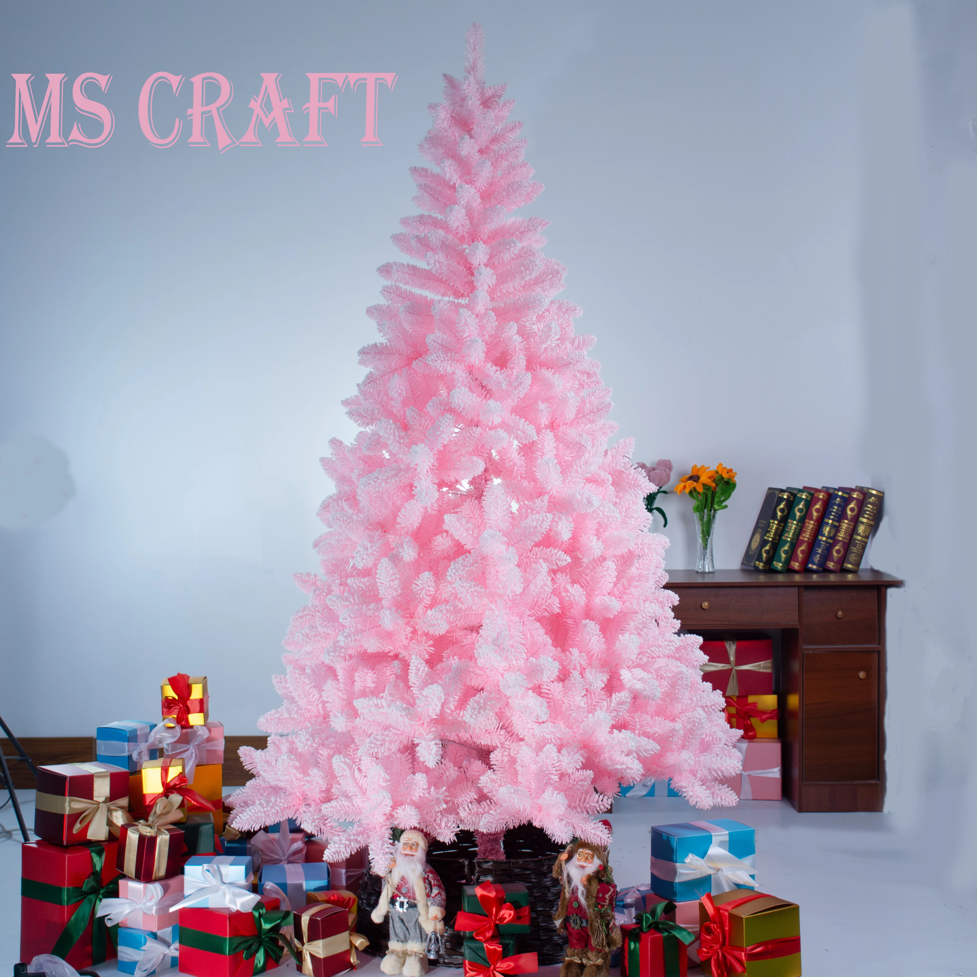 

Pink Pointed 2.79m Foot Christmas Tree Removable New Year Decoration Cross-Border Gifts Full Discount