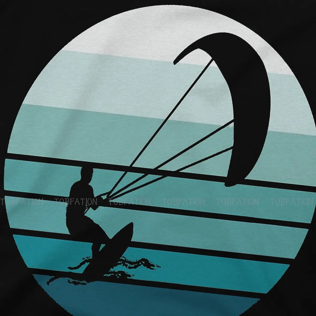 Retro Kiteboarder Graphic TShirt Kitesurfing Kiteboarding Flysurfing Kite Style Streetwear Comfortable T Shirt Male