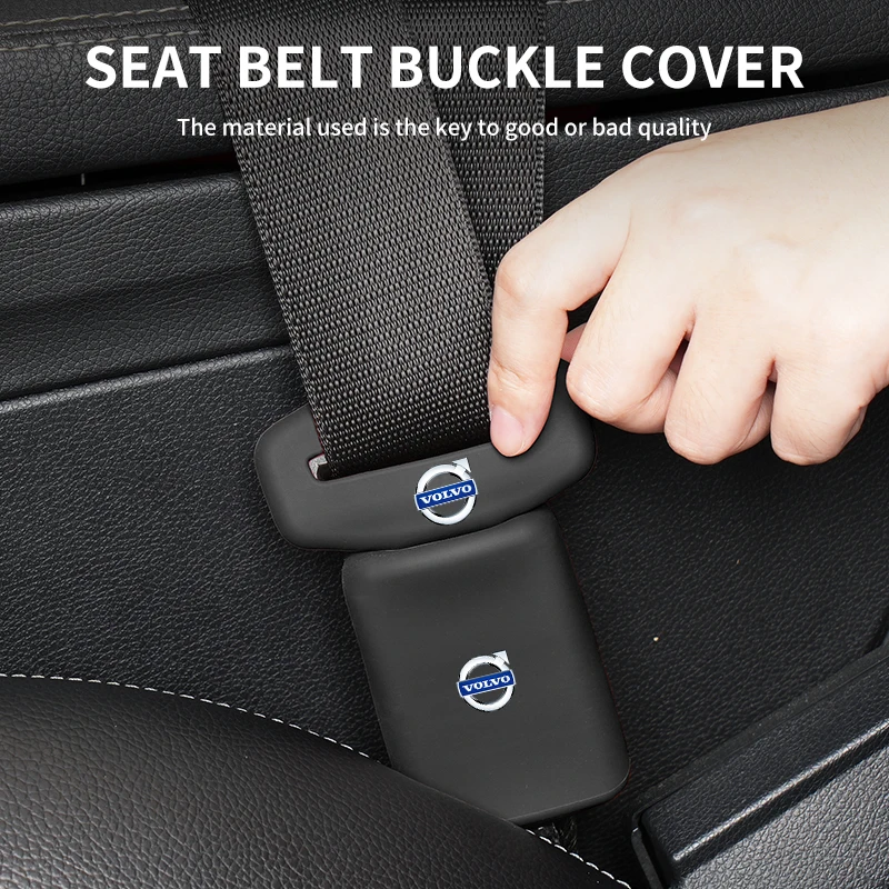 Silicone Car Seatbelt Buckle Protective Cover Interior Supplies For Volvo C70 S60 S80 S90 T6 V50 V60 V70 V90 XC40 XC60 XC70 XC90