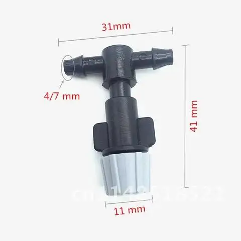 10 high quality Sprayer Nozzle Gray spray nozzle With 4 / 7mm Tee Apply Watering Sprayed on plants Spray Radius 0.6-0.9m PCS