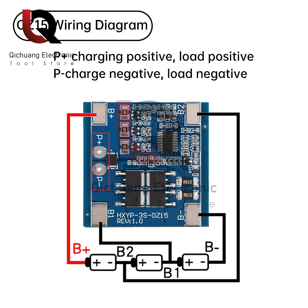 3S 12V 15A/20A/25A/30A BMS 18650 Lithium Battery Protection Board 11.1V 12.6V Anti-overcharge With Balance Temperature Control