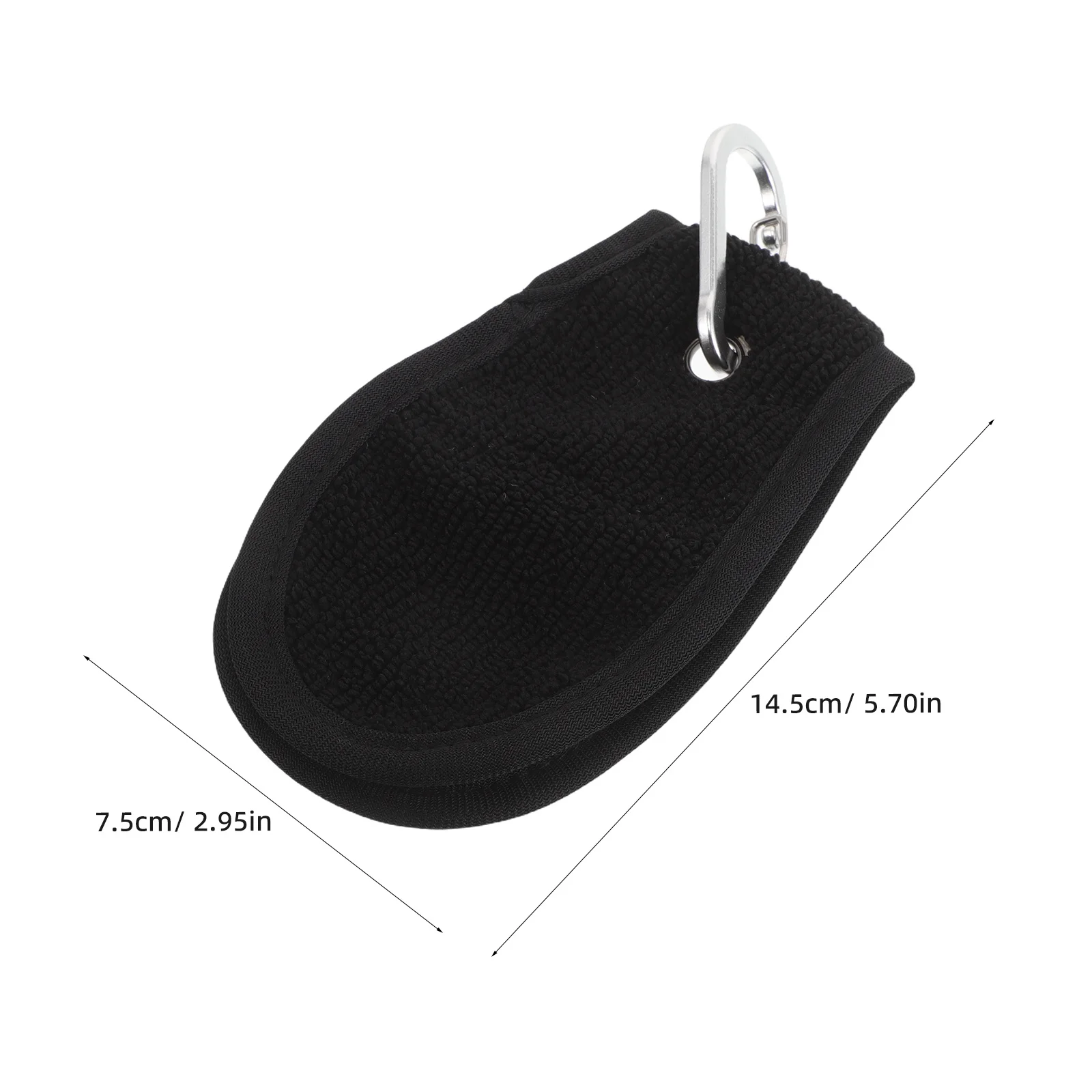 منشفة جولف سوداء محمولة ومفيدة ومتعددة الاستخدامات لنوادي كرات الجولف وغيرها من المعدات الرياضية وأساسيات لاعبي الجولف #3