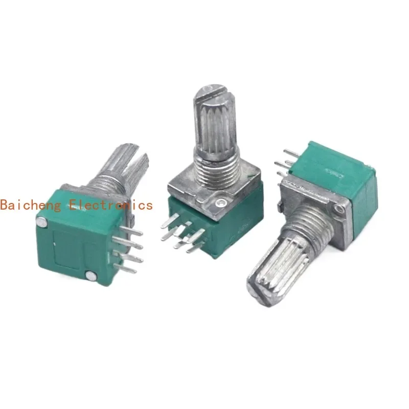 10PCS Special audio amplifier high precision 10% double potentiometer RK097G A20K A50K A100K handle length 15MM flower axis