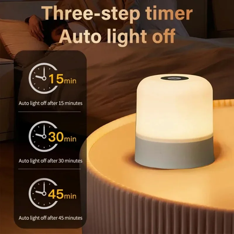 LED Table Lamp Touch Bedside Lamp 13 Color Changing Night Light Room Decor Remote Dimmable Rechargeable Bedside Night Lamp