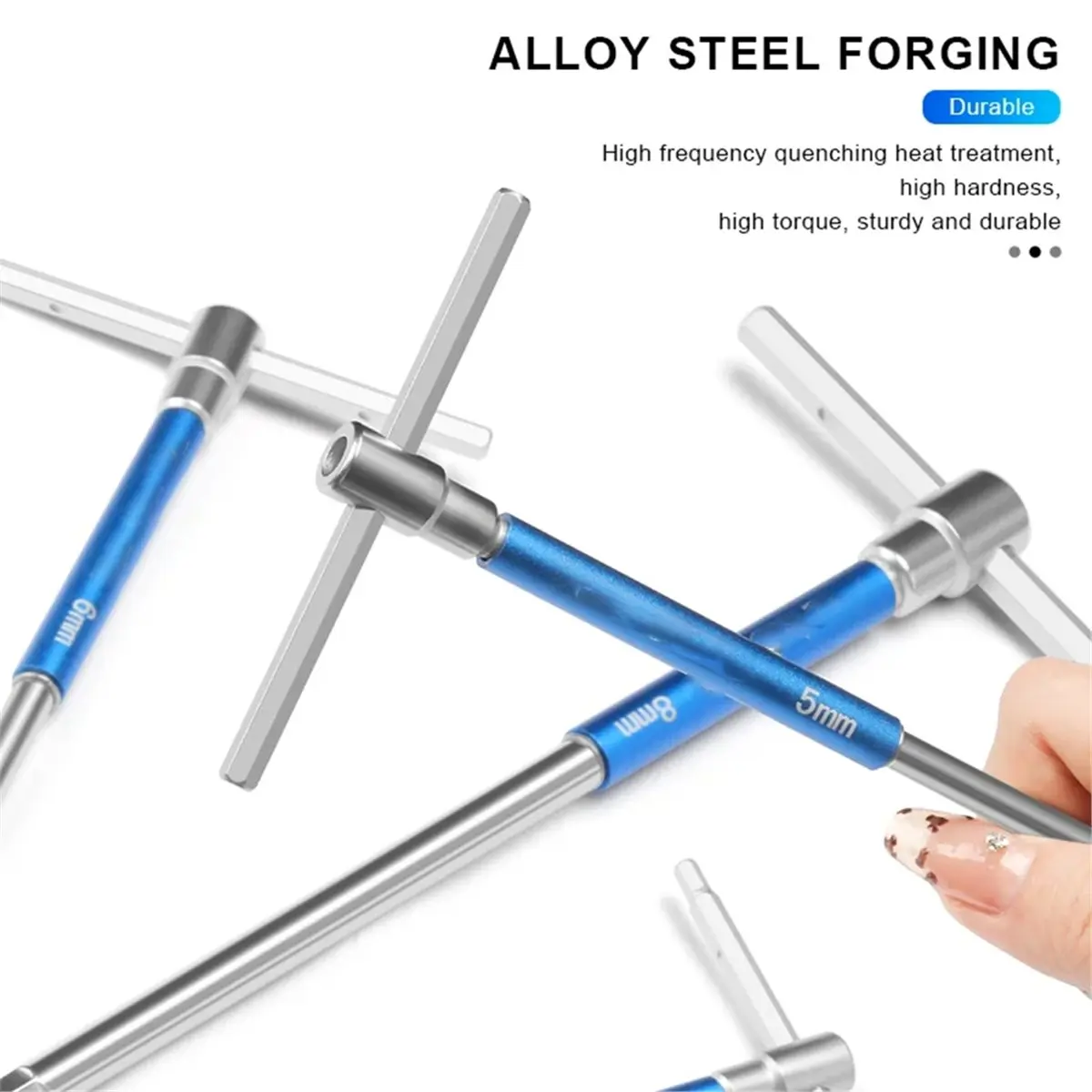 618 Mega Sale T-Handle Bicycle Hex Key Wrench Set 2-10mm CRV Steel Allen Key Bike Repair Tool for MTB Road Bike Maintenance Kit