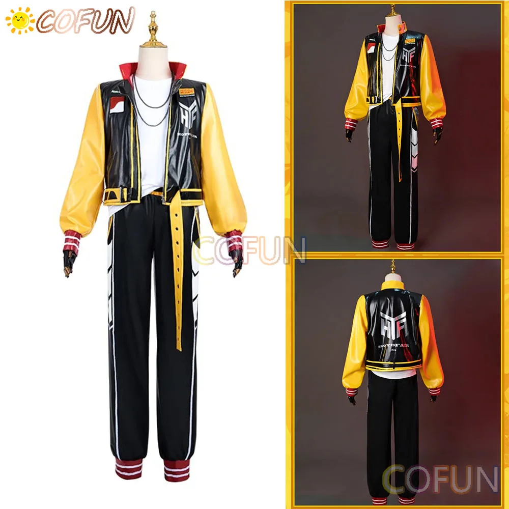 COFUN Diluc Racing Cosplay Uniform Game Genshin Impact Anime Men Handsome Costume Role Play Clothing Cool Driving Suit Helmet