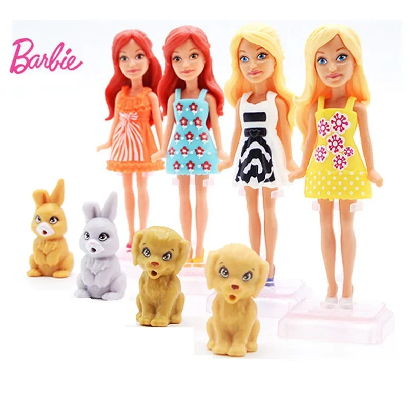 Original Barbie Doll Pet Series Accessories Birthday Kid Toys for Children Mini Barbie Clothes Dolls for Girls Boneca Juguetes