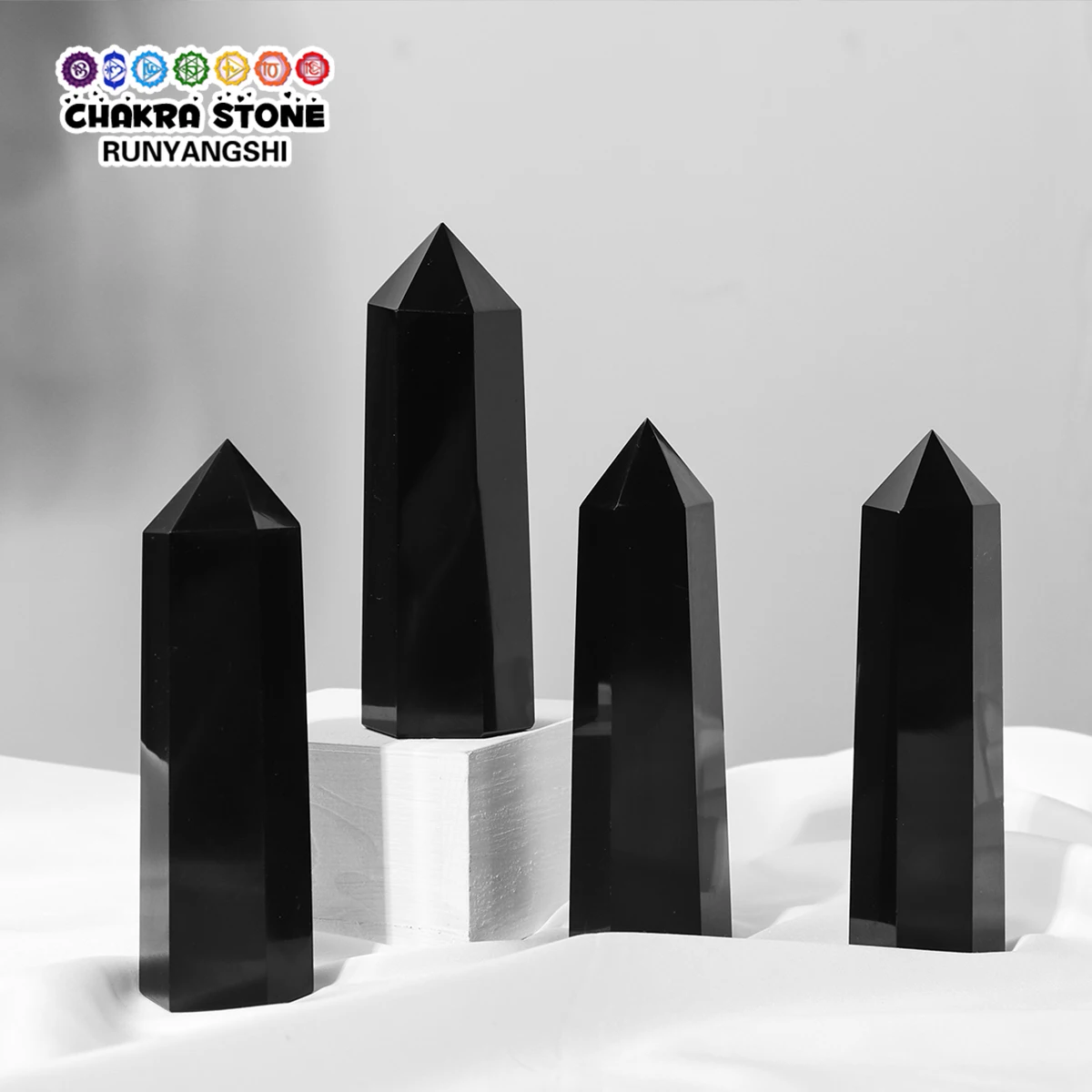 1PC Natural Crystal Obsidian Jumbo Size Hexagonal Crystal Point High Quality Rock Mineral Specimen  Collection Gifts