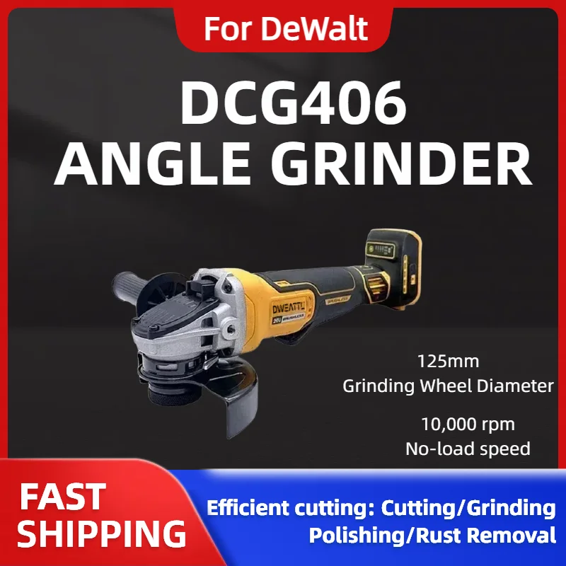 ل ديوالت DCG406 125 مللي متر 9000 دورة في الدقيقة آلة القطع اللاسلكية تأثير الملمع آلة فرش زاوية طاحونة لبطارية ديوالت 20 فولت #6