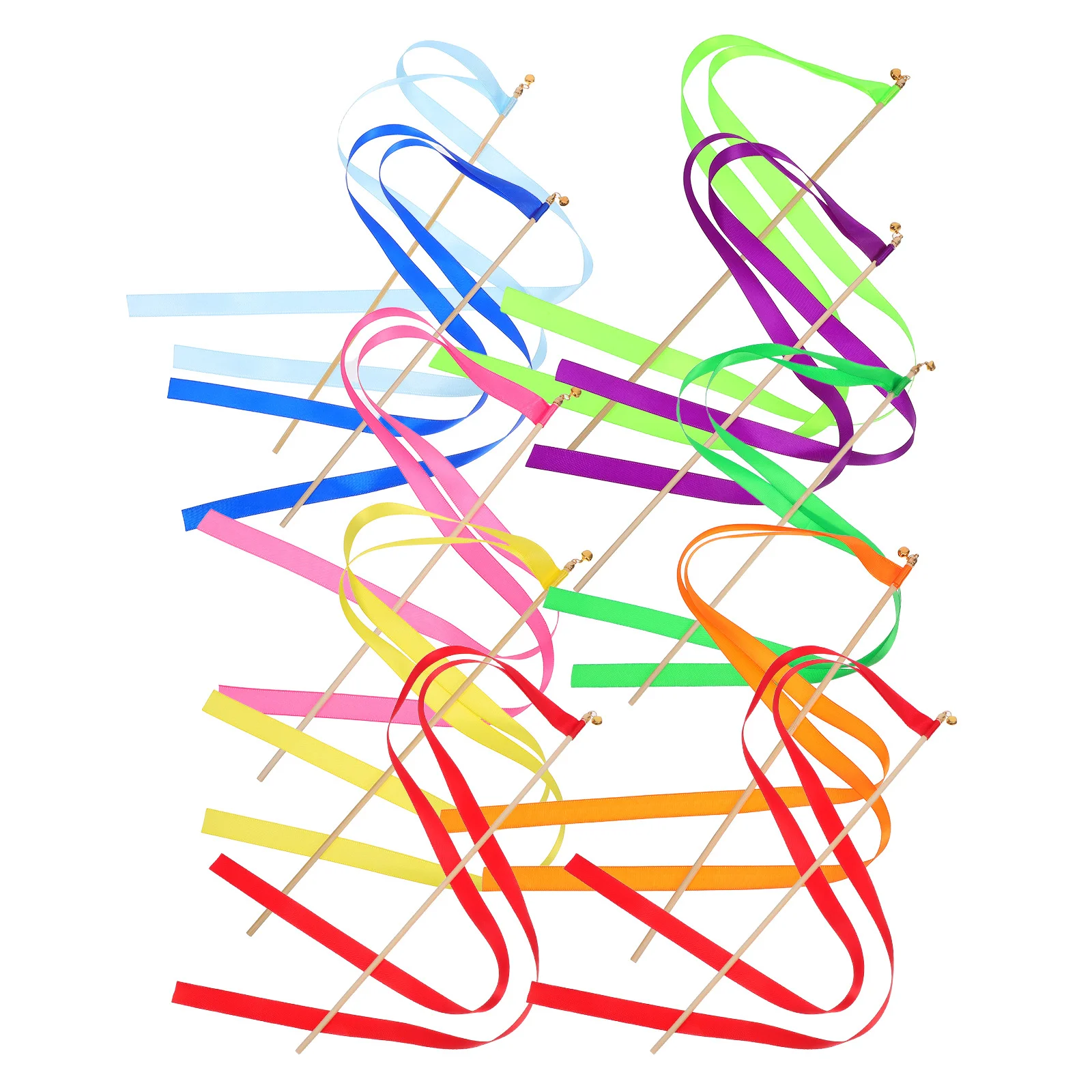 

20Pcs Wedding Wands Bells Ribbon Streamers Party Decorations Wedding Send Off Bridal Shower Fairy Wand Props Fairy Wand