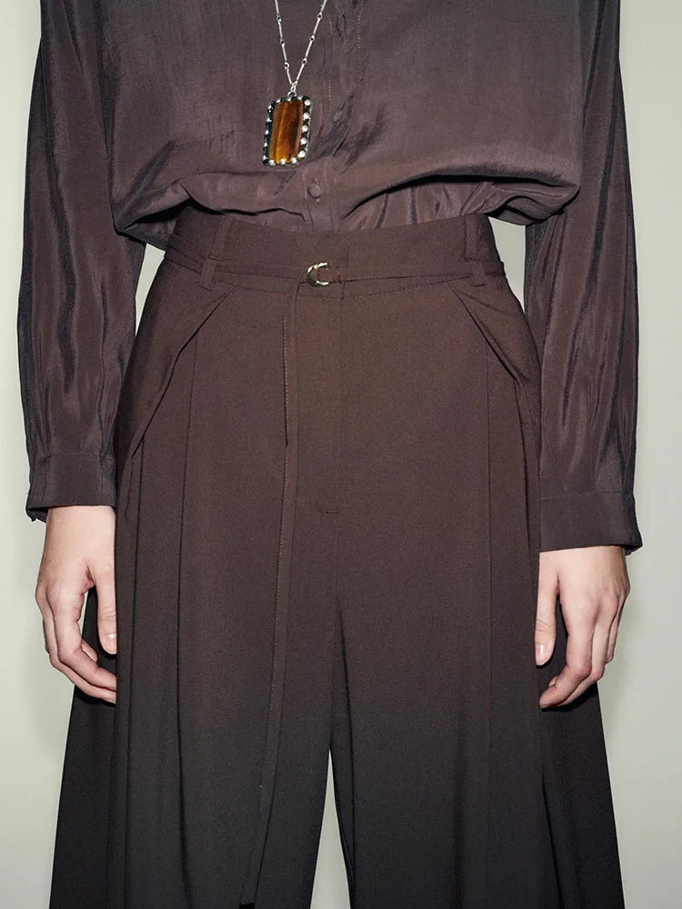 بنطال فضفاض بطيات عالية الخصر من Sweet Faionable مع حزام رفيع للنساء وصل حديثًا بنطلون شتوي إلي كاريزمياتيك #4