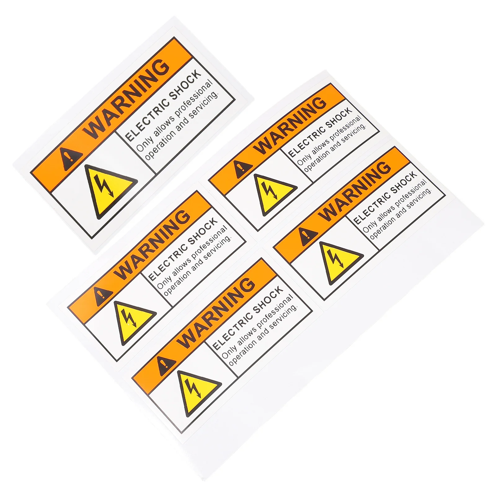 5pcs Electric Shocks Warning Sticker High Voltage Safety Sign For Electrical Equipment Maintenance Durable Industrial Home