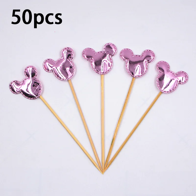 50 Stück Einweg-Bambusstäbchen für Geburtstagskuchen, Dekoration, Party, Hochzeit, Dekorationen, Tisch, Gemüse und Obststäbchen – Detail 25