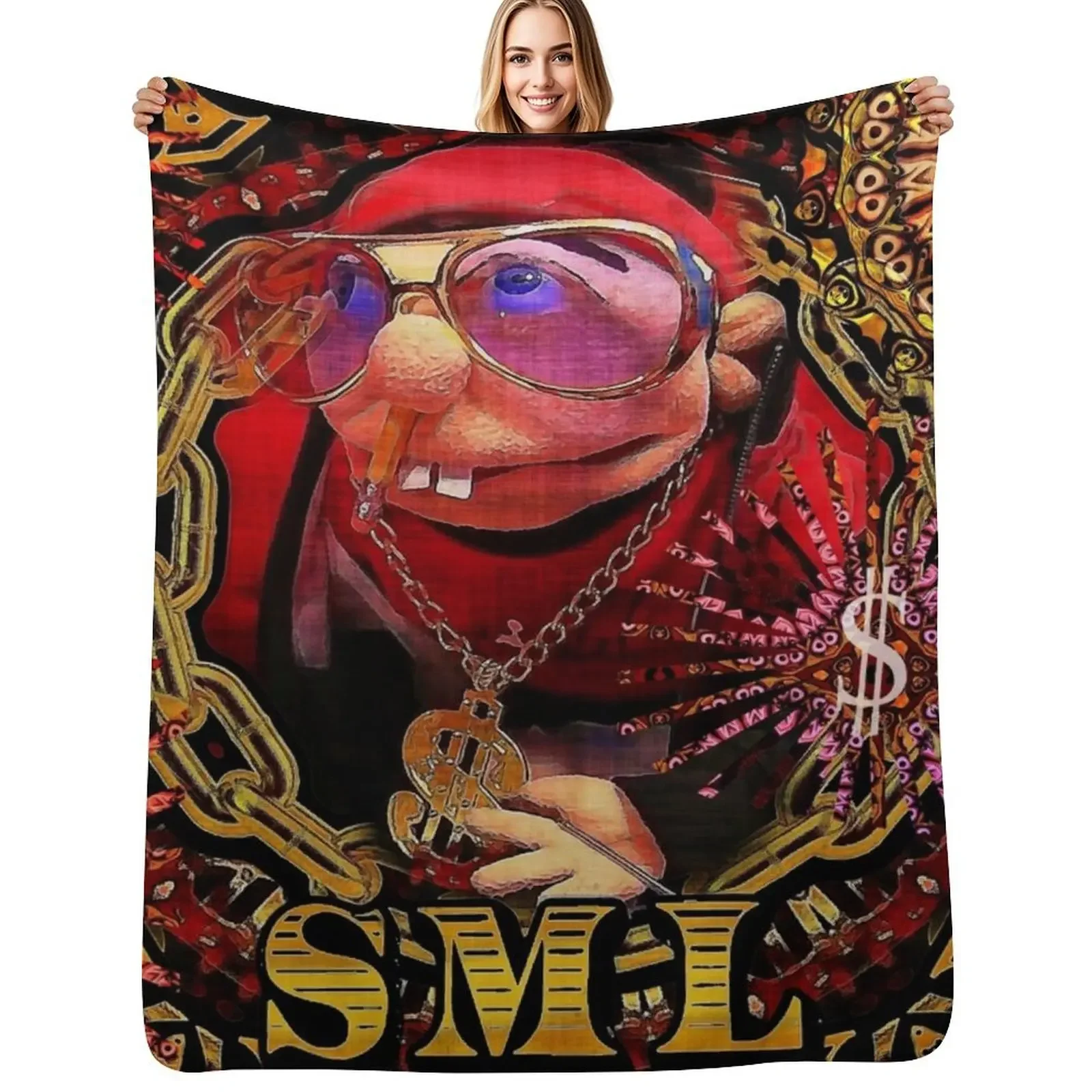 

SML JEFFY RAPPER v3 Throw Blanket Beach Luxury Fashion Sofas Comforter Blanket