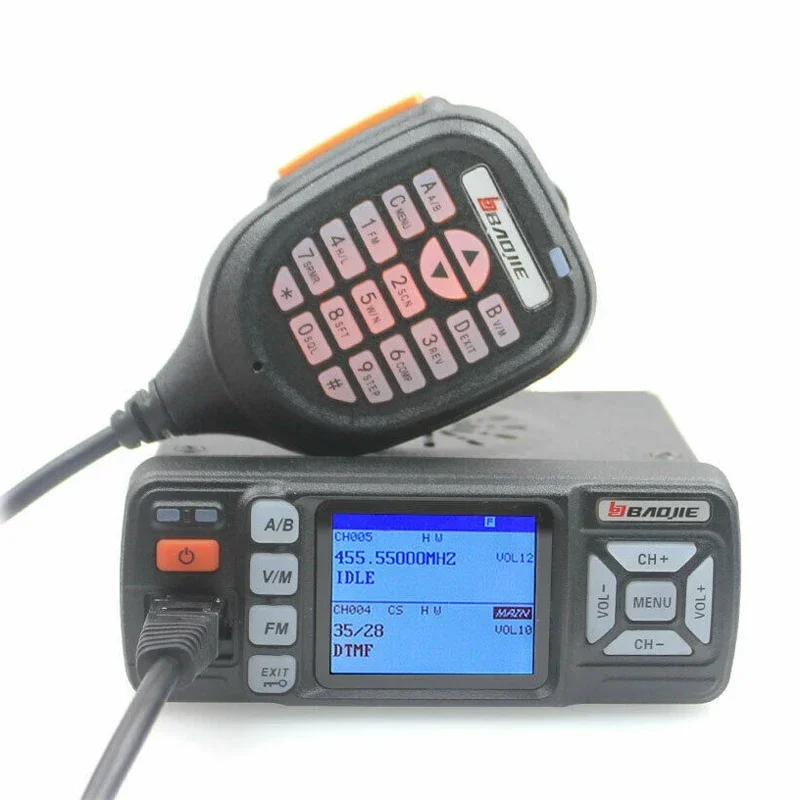 

Baojie BJ-318 Мобильный автомобильный радиоприемник двухдиапазонный VHF UHF BJ318 20 Вт/25 Вт приемопередатчик Walkie Talkie Ham Radio Обновление BJ-218